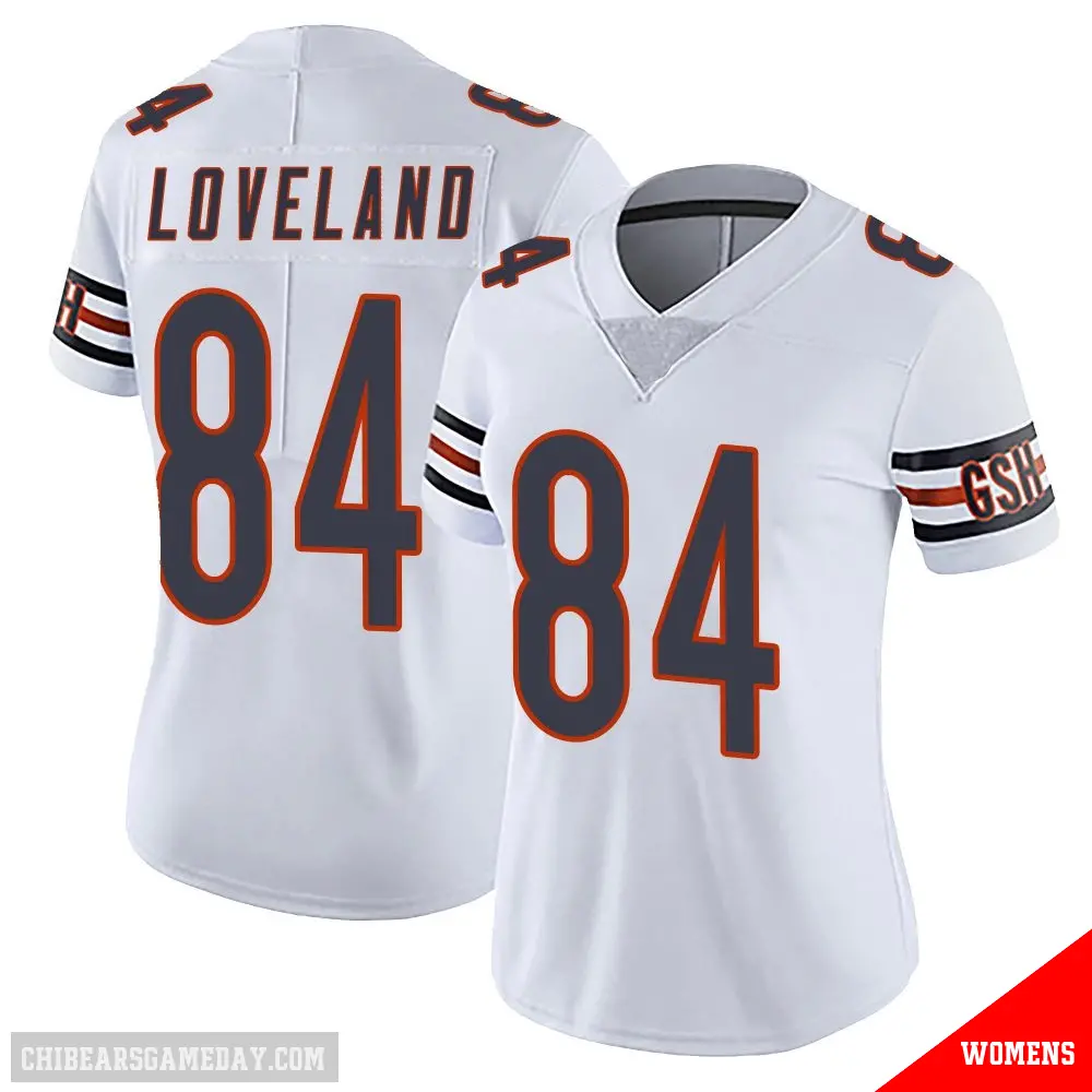 ＃84 Women's Colston Loveland White Limited Chicago Bears Vapor Untouchable Jersey