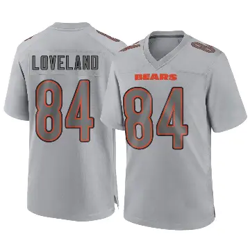 ＃84 Youth Colston Loveland Gray Game Chicago Bears Atmosphere Fashion Jersey