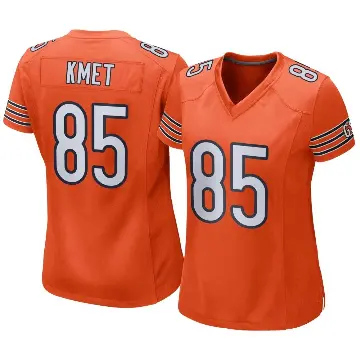 ＃85 Women's Cole Kmet Orange Game Chicago Bears Alternate Jersey