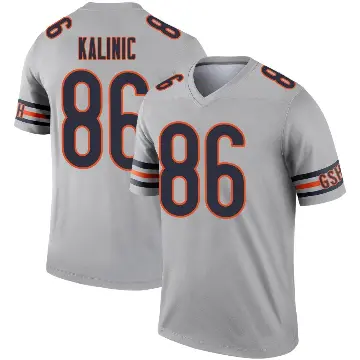 ＃86 Men's Nikola Kalinic Legend Chicago Bears Inverted Silver Jersey
