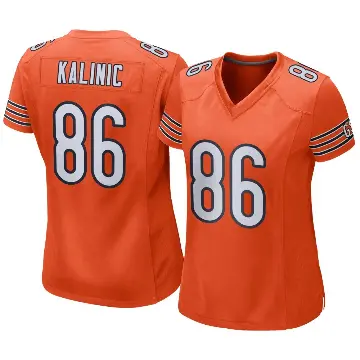 ＃86 Women's Nikola Kalinic Orange Game Chicago Bears Alternate Jersey