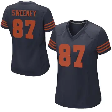 ＃87 Women's Tommy Sweeney Navy Blue Game Chicago Bears Alternate Jersey