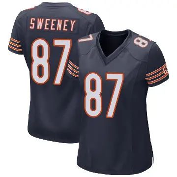 ＃87 Women's Tommy Sweeney Navy Game Chicago Bears Team Color Jersey