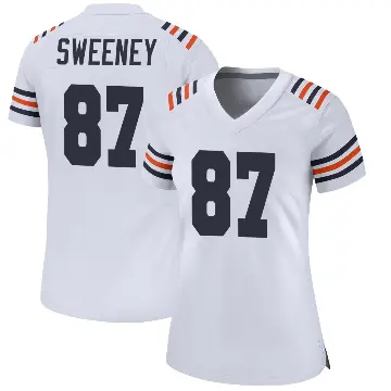 ＃87 Women's Tommy Sweeney White Game Chicago Bears Alternate Classic Jersey