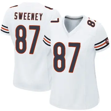 ＃87 Women's Tommy Sweeney White Game Chicago Bears Jersey