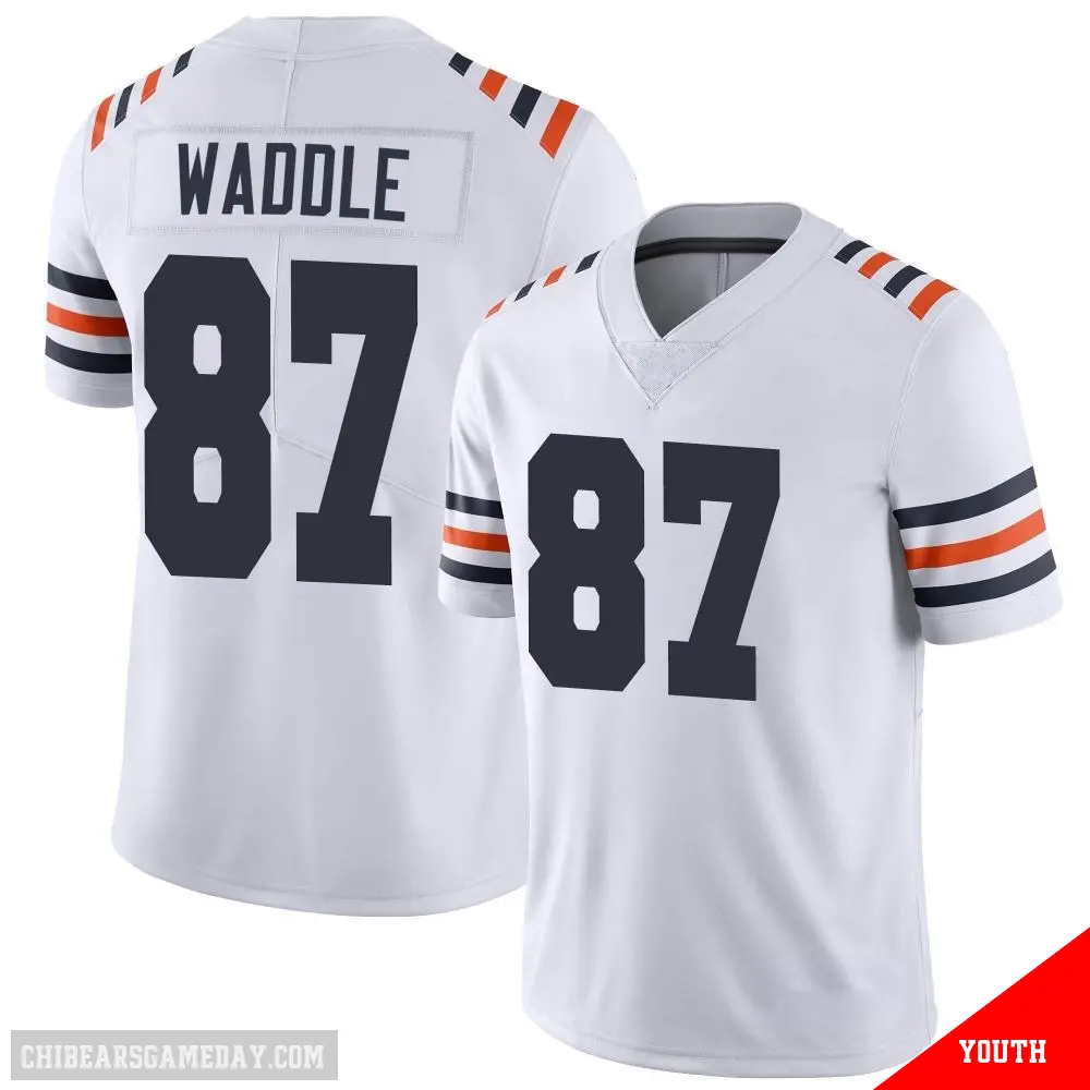 ＃87 Youth Tom Waddle White Limited Chicago Bears Alternate Classic Vapor Jersey