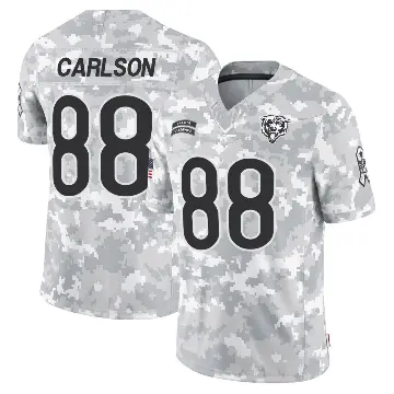 ＃88 Men's Stephen Carlson Arctic Camo Limited Chicago Bears 2024 Salute to Service Jersey