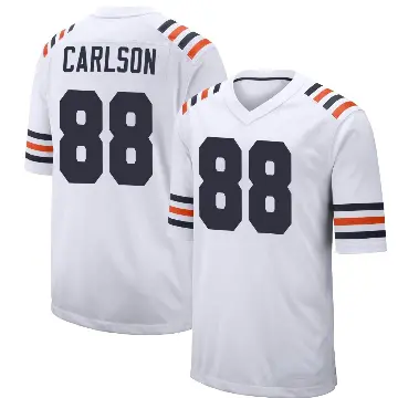 ＃88 Men's Stephen Carlson White Game Chicago Bears Alternate Classic Jersey