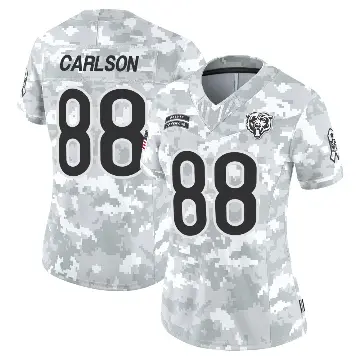 ＃88 Women's Stephen Carlson Arctic Camo Limited Chicago Bears 2024 Salute to Service Jersey