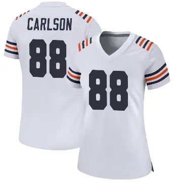 ＃88 Women's Stephen Carlson White Game Chicago Bears Alternate Classic Jersey