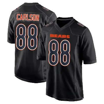 ＃88 Youth Stephen Carlson Black Game Chicago Bears Carbon Fashion Jersey