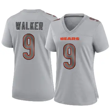 ＃9 Women's Jahdae Walker Gray Game Chicago Bears Atmosphere Fashion Jersey