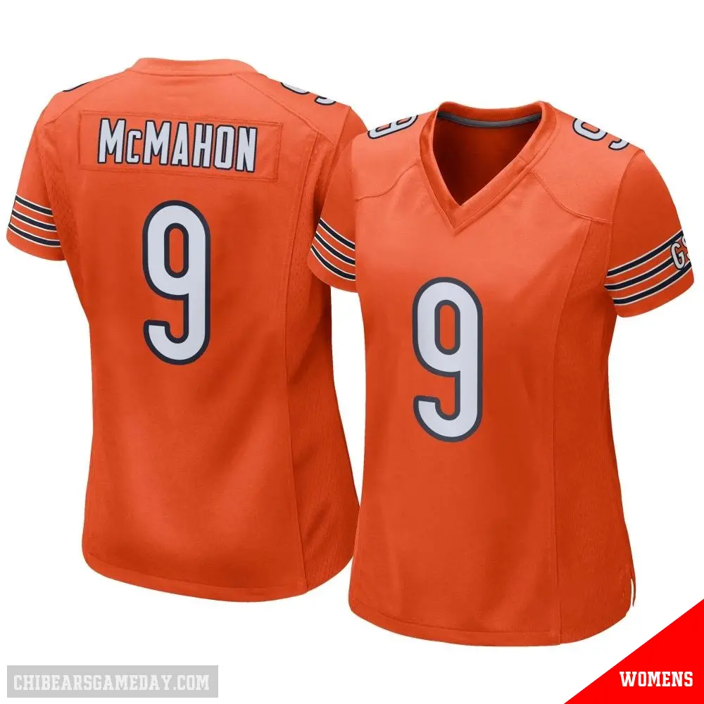 ＃9 Women's Jim McMahon Orange Game Chicago Bears Alternate Jersey