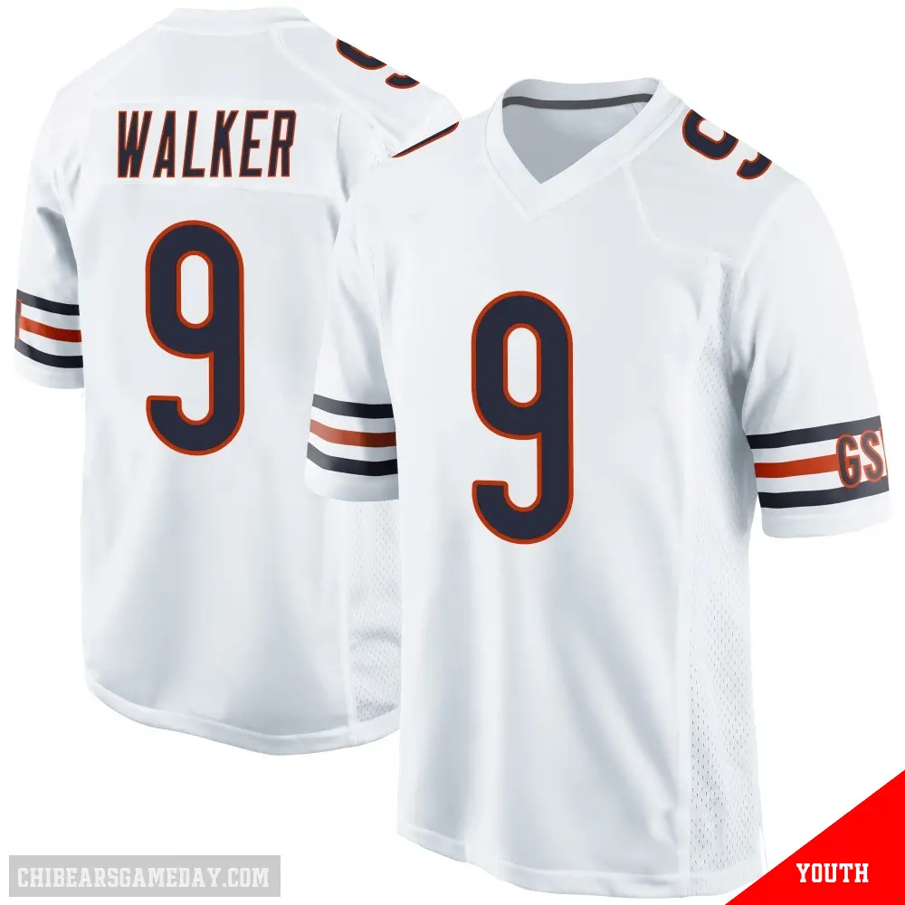 ＃9 Youth Jahdae Walker White Game Chicago Bears Jersey