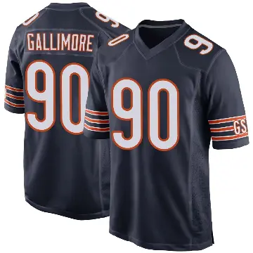 ＃90 Men's Neville Gallimore Navy Game Chicago Bears Team Color Jersey