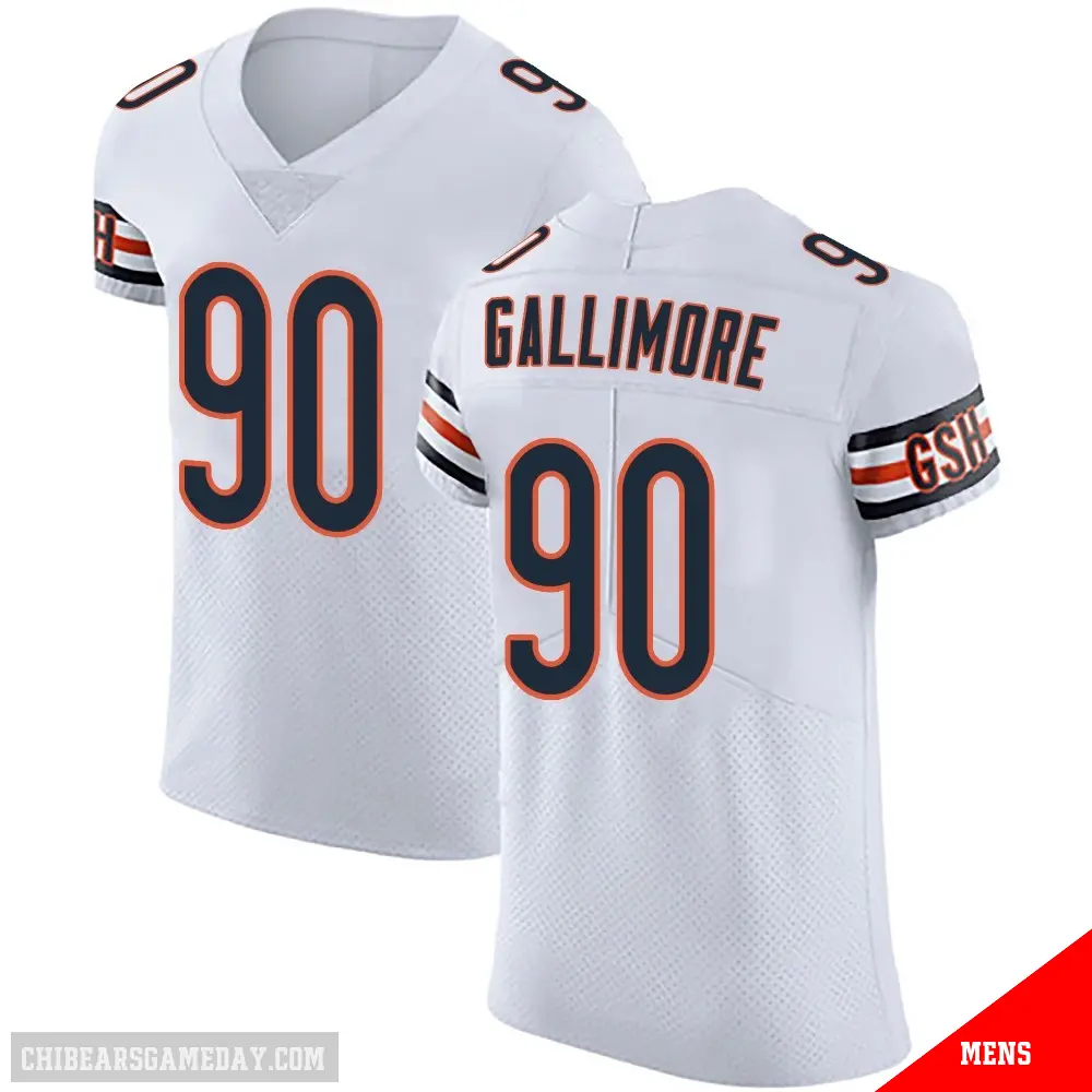 ＃90 Men's Neville Gallimore White Elite Chicago Bears Vapor Untouchable Jersey