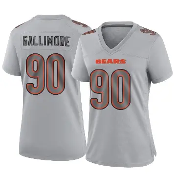 ＃90 Women's Neville Gallimore Gray Game Chicago Bears Atmosphere Fashion Jersey