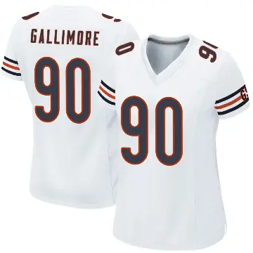 ＃90 Women's Neville Gallimore White Game Chicago Bears Jersey