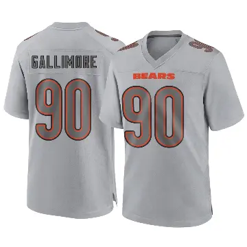 ＃90 Youth Neville Gallimore Gray Game Chicago Bears Atmosphere Fashion Jersey