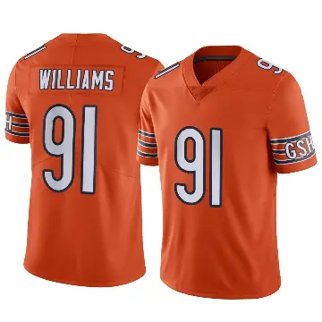 ＃91 Men's Chris Williams Orange Limited Chicago Bears Alternate Vapor Jersey