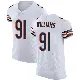 ＃91 Men's Chris Williams White Elite Chicago Bears Vapor Untouchable Jersey