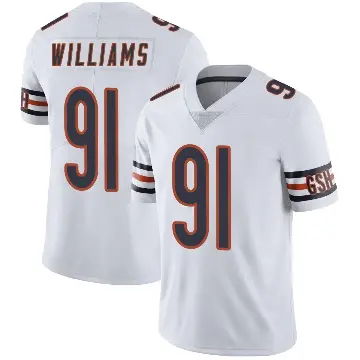 ＃91 Men's Chris Williams White Limited Chicago Bears Vapor Untouchable Jersey