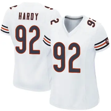 ＃92 Women's Daniel Hardy White Game Chicago Bears Jersey