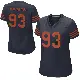 ＃93 Women's Joe Tryon-Shoyinka Navy Blue Game Chicago Bears Alternate Jersey