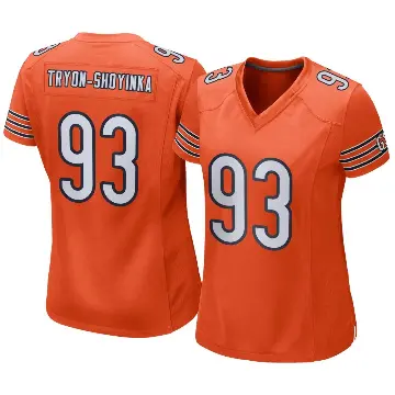＃93 Women's Joe Tryon-Shoyinka Orange Game Chicago Bears Alternate Jersey