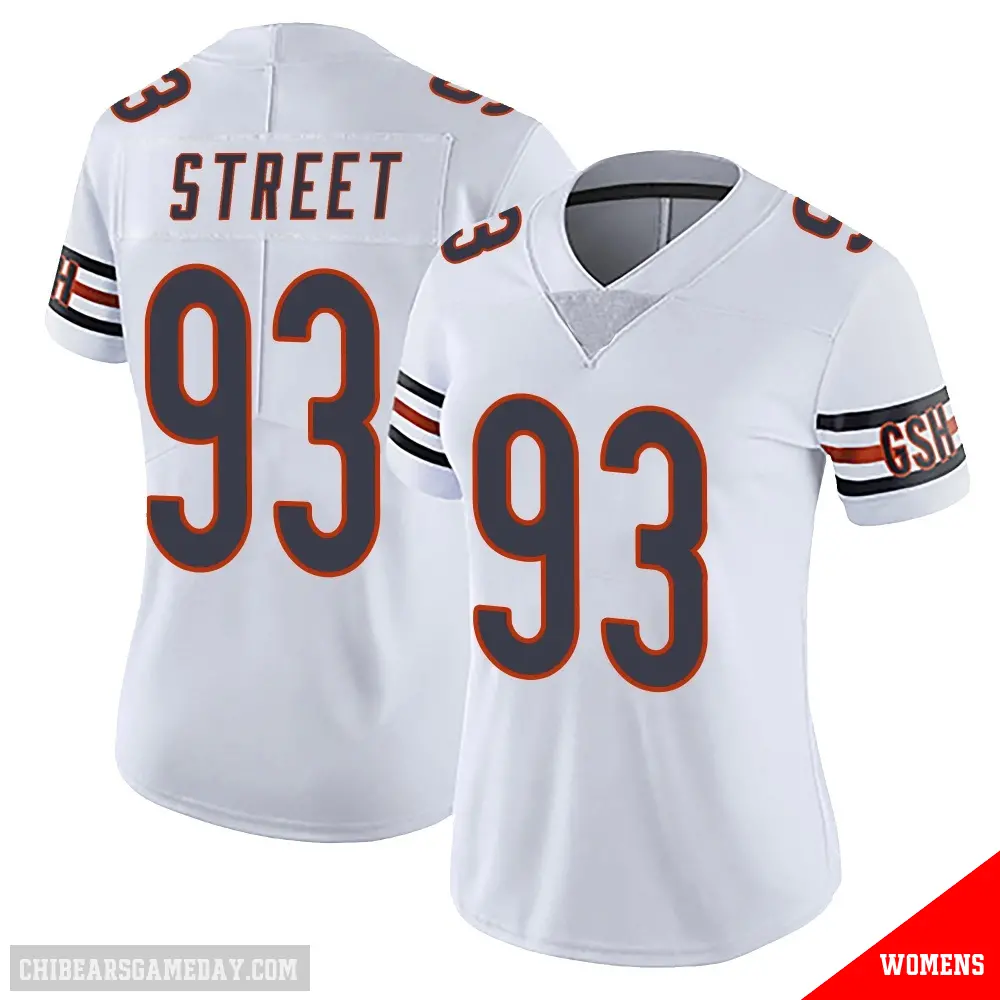 ＃93 Women's Kentavius Street White Limited Chicago Bears Vapor Untouchable Jersey