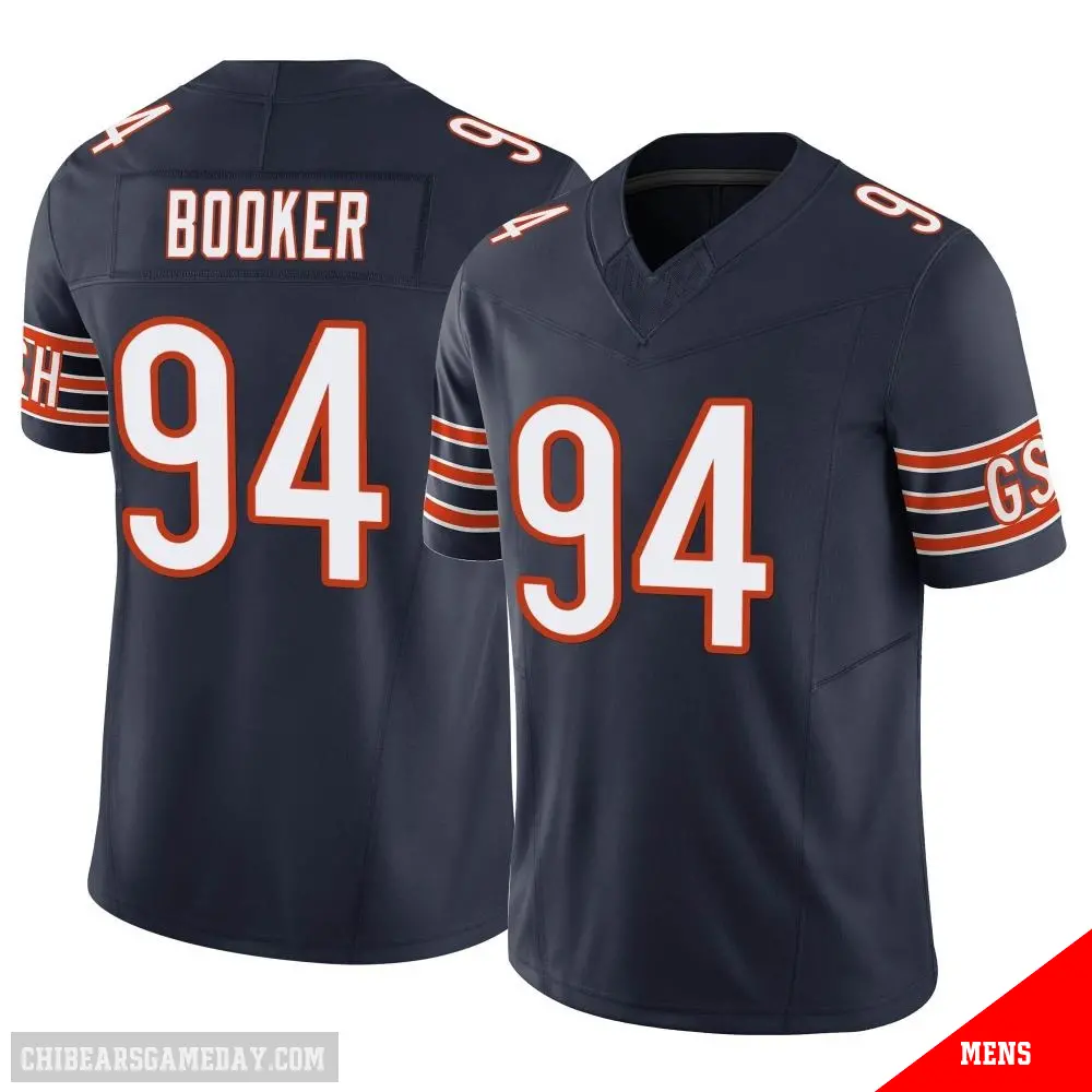 ＃94 Men's Austin Booker Navy Limited Chicago Bears Vapor F.U.S.E. Jersey