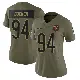 ＃94 Women's Austin Booker Olive Limited Chicago Bears 2025 Salute to Service Jersey
