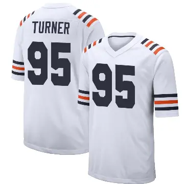＃95 Men's Shemar Turner White Game Chicago Bears Alternate Classic Jersey