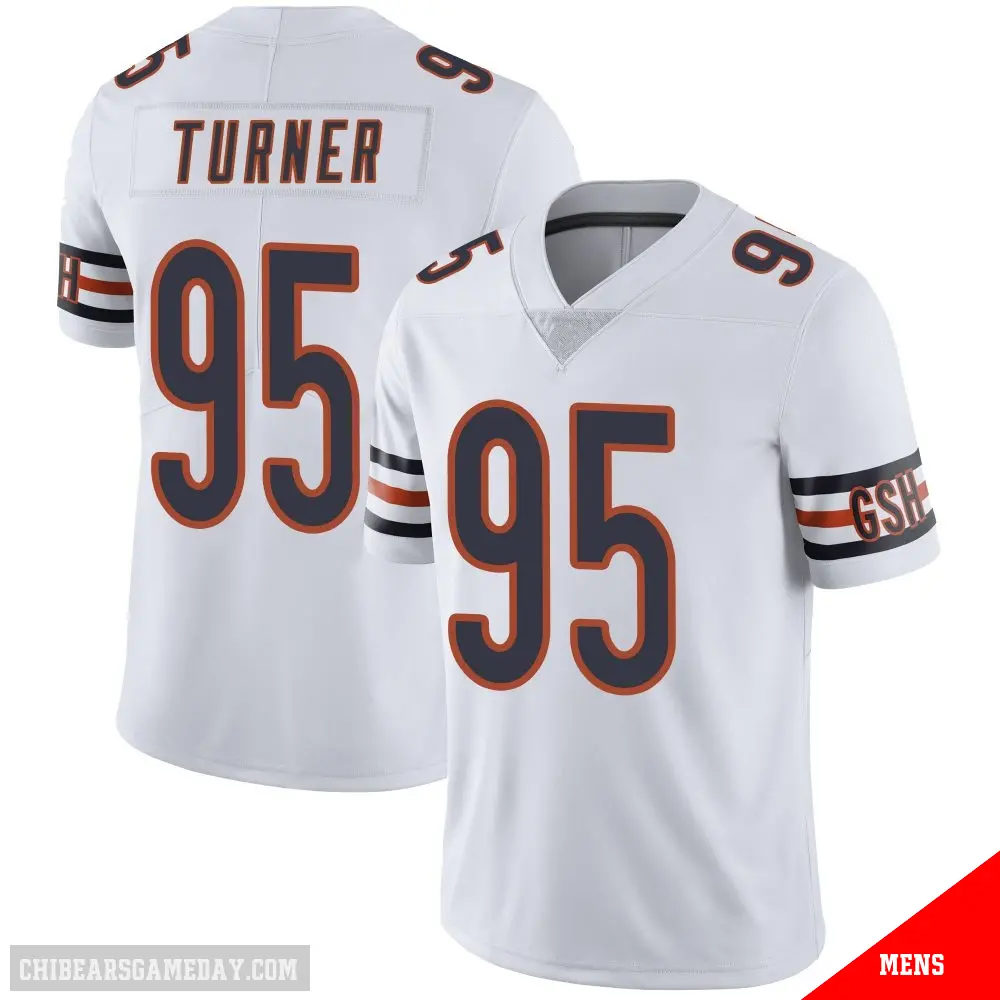 ＃95 Men's Shemar Turner White Limited Chicago Bears Vapor Untouchable Jersey