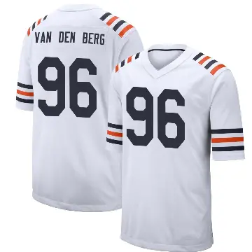 ＃96 Youth Jordan van den Berg White Game Chicago Bears Alternate Classic Jersey