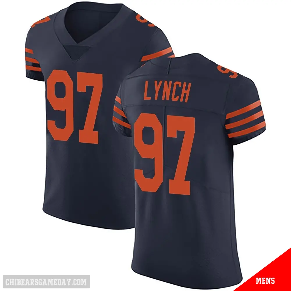 ＃97 Men's James Lynch Navy Blue Elite Chicago Bears Alternate Vapor Untouchable Jersey