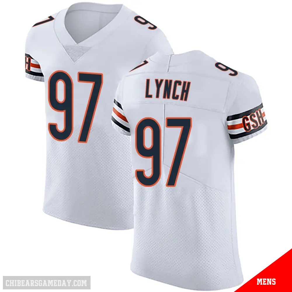 ＃97 Men's James Lynch White Elite Chicago Bears Vapor Untouchable Jersey