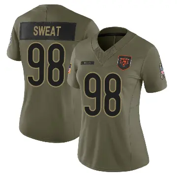 ＃98 Women's Montez Sweat Olive Limited Chicago Bears 2025 Salute to Service Jersey