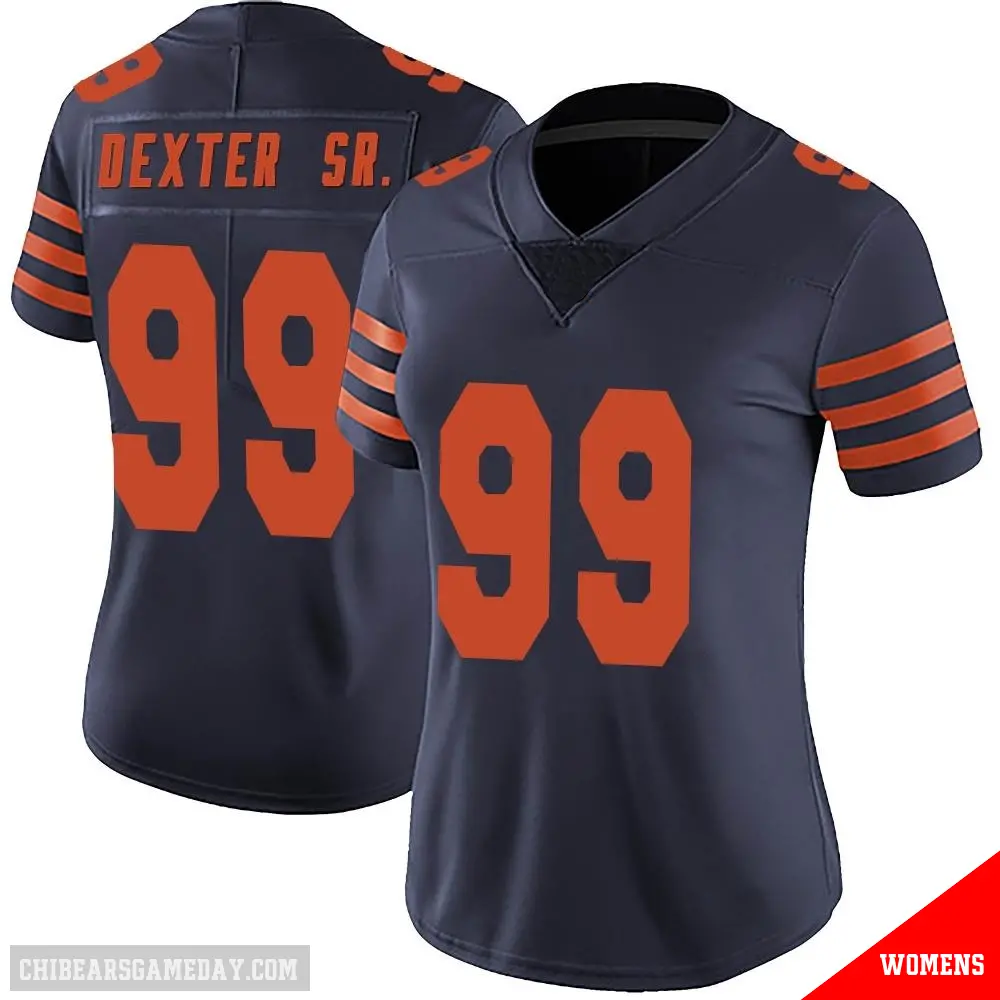 ＃99 Women's Gervon Dexter Sr. Navy Blue Limited Chicago Bears Alternate Vapor Untouchable Jersey